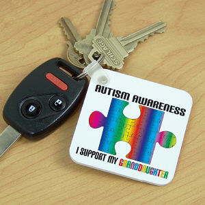 Personalized Autism Awareness Keychain